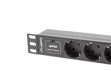 LANBERG Listwa zasilająca Rack PDU 10 1U 3x Schuko 2m 10A czarna C14