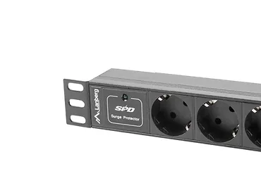 LANBERG Listwa zasilająca Rack PDU 10 1U 3x Schuko 2m 16A czarna