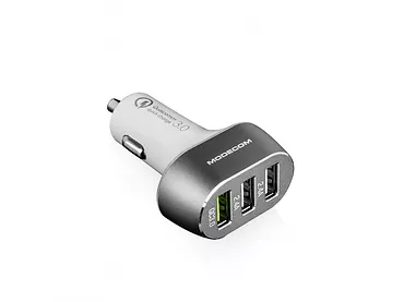 Ładowarka samochodowa USB UNIWERSALNA SZYBKA 3 GNIAZDA (Quick Charge 3.0 + 2x USB)