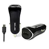 Elmak Ładowarka samochodowa USB + microUSB 1A czarna