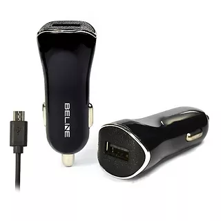 Elmak Ładowarka samochodowa USB + microUSB 1A czarna