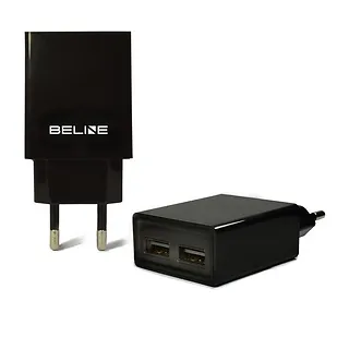 Elmak Ładowarka sieciowa 2xUSB 2A czarna