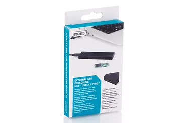 Digitus Obudowa zewnętrzna USB Typ C na dysk SSD M2 (NGFF) SATA III, 80/60/42/30mm, aluminiowa