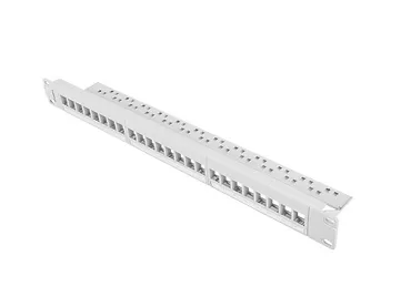 LANBERG Patch panel pusty 24 porty 1U 19 cali szary do modułów keystone