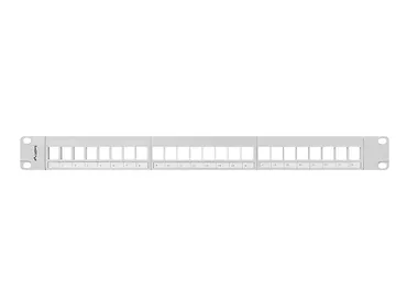 LANBERG Patch panel pusty 24 porty 1U 19 cali szary do modułów keystone