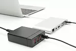 Digitus Uniwersalna 4-portowa ładowarka sieciowa 240V USB Typ C (5-20V/3A/60W) 3xUSB A (5V/2.4A) PD czarna