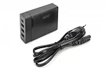 Digitus Uniwersalna 4-portowa ładowarka sieciowa 240V USB Typ C (5-20V/3A/60W) 3xUSB A (5V/2.4A) PD czarna