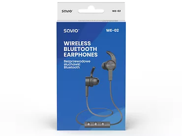 Bezprzewodowe słuchawki Bluetooth SAVIO WE-02