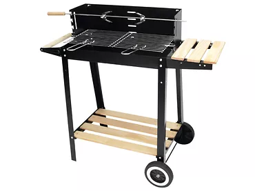 Grill ogrodowy na kółkach Q43J z rożnem