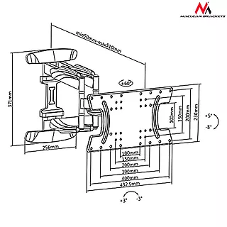 Maclean Uchwyt do TV OLED 32-65 cali max 30kg MC-804