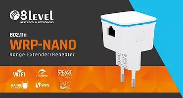 8level Repeater WRP-NANO WiFi 300Mbps (802.11n 1xLAN)
