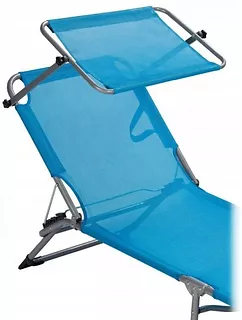 Leżak fotel ogrodowy plażowy z daszkiem Goodhome