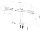 Uchwyt biurkowy do 2 monitorów 13-27