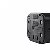 Uniwersalny podróżny adapter sieciowy PA-TA01, 2xUSB+1xUSB C, 7.8A, czarny, pasuje w 150 krajach