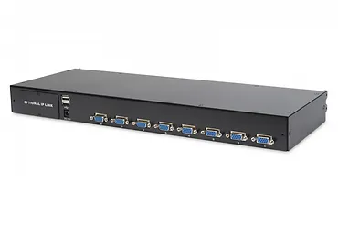 Digitus Konsola 19 LCD z touchpad KVM 8 portów 1U komplet kabli (8xDS-19231) klawiatura US
