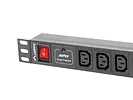 LANBERG Listwa zasilająca Rack PDU 1U 10x IEC C13 2m 10A czarna