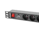 LANBERG Listwa zasilająca Rack PDU 1U 7x PL 2m 16A czarna