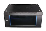 Qnap Szafka wisząca rack 4U 600x450 czarna szklane drzwi