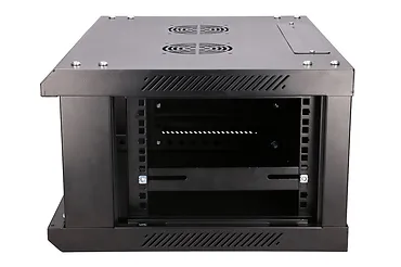 Qnap Szafka wisząca rack 4U 600x450 czarna szklane drzwi