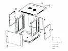 Qnap Szafka wisząca rack 4U 600x450 czarna szklane drzwi