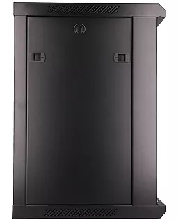 Qnap Szafka wisząca rack 12U 600x450 czarna szklane drzwi