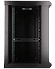 Qnap Szafka wisząca rack 12U 600x450 czarna szklane drzwi