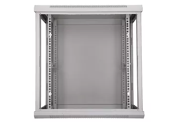 Qnap Szafka wisząca rack 12U 600x450 szara szklane drzwi