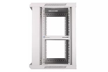 Qnap Szafka wisząca rack 12U 600x450 szara szklane drzwi