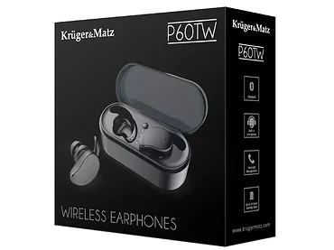 Bezprzewodowe słuchawki dokanałowe Kruger&Matz KMP60TW