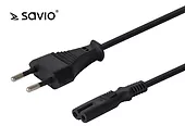 Elmak Kabel zasilający płaski ósemka 2pin SAVIO CL-105 10szt. 3m