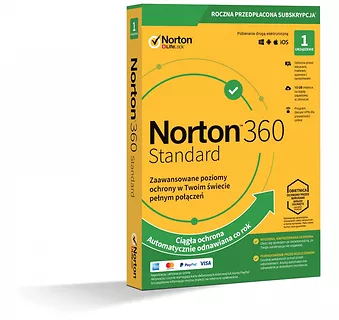 Symantec Norton 360 Standard 10GB PL 1 użytkownik, 1 urządzenie, 1 rok 21395085