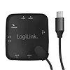 LogiLink Hub USB 2.0, 3 porty z czytnikiem kart OTG, USB Typ-C