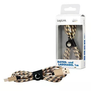 LogiLink Kabel USB 2.0 A męski do USB-C męski, dł. 1m