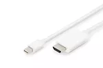 ASSMANN Kabel adapter Displayport 1.2 4K 60Hz UHD Typ miniDP/HDMI A M/M biały 2m