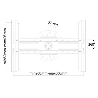 Uchwyt ścienny LFD LED-WR100BLACK z pivotem