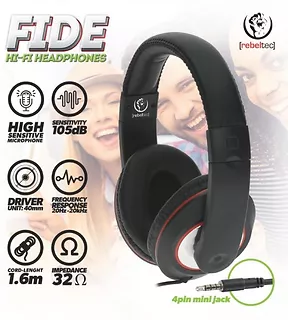 Rebeltec Słuchawki stereo z mikrofonem Fide