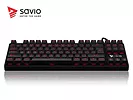 Elmak Klawiatura mechaniczna gamingowa Savio Tempest RX Outemu RED, LED czerwony, NKRO, Anty-ghosting