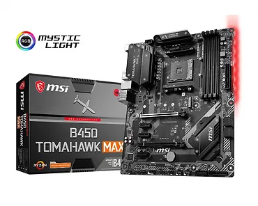 MSI Płyta główna B450 TOMAHAWK MAX AM4 4DDR4 HDMI/DVI/M.2 ATX