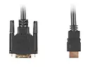 LANBERG Kabel HDMI(M)-DVI-D(M) CA-HDDV-10CC-0005-BK 0.5 M czarny