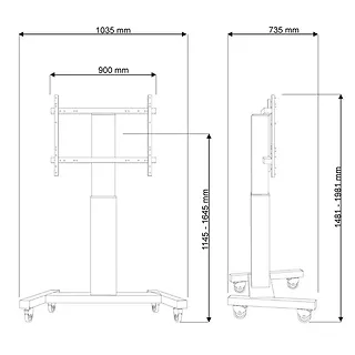 Stojak mobilny PLASMA-M2250BLACK