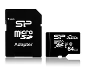 Silicon Power Karta pamięci Elite microSDXC 64GB CLASS 10 + adapter