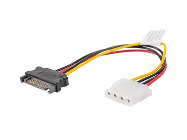 LANBERG Kabel SATA zasilający - Molex M/F 15cm