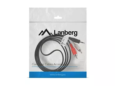 LANBERG Kabel Minijack - 2x Chinch M/M 1.5M