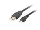 LANBERG Kabel USB 2.0 micro AM-MBM5P 0.3M czarny