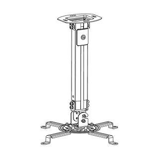 Ramię sufitowe do projektora 55-90cm 13,5kg srebrny