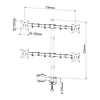 Uchwyt nabiurkowy na 4 monitory 13-27cali 4x10kg, czarny