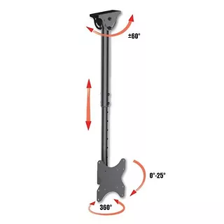 Uchwyt sufitowy LCD/LED 23-42cale 50kg regulowany, czarny