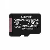 Kingston Karta pamięci microSD 256GB Canvas Select Plus 100/85MB/s Adapter