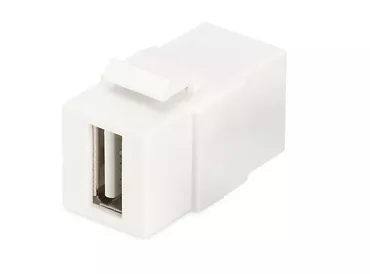 Digitus Moduł Keystone USB 2.0, łącznik do gniazd i pustych paneli, żeński/żeński, biały