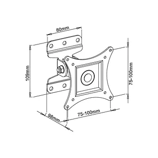 Uchwyt ścienny do TV LCD/LED 13-30cali 23kg VESA pełna regulacja biały